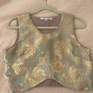 Embroidered cropped top